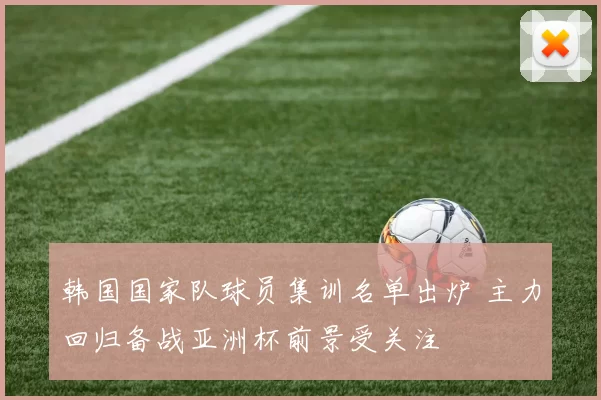 韩国国家队球员集训名单出炉 主力回归备战亚洲杯前景受关注